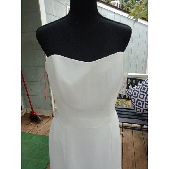 Sz 6 Wedding Dress Gown Eden Bridal #1400 Waterfall Chiffon Ruffled Fit & Flare - Picture 3 of 11